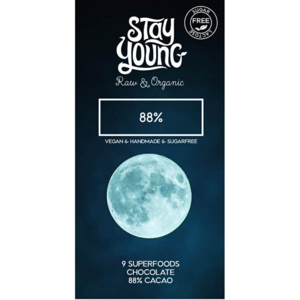 Dark 88% unsweetened dark chocolate 44g