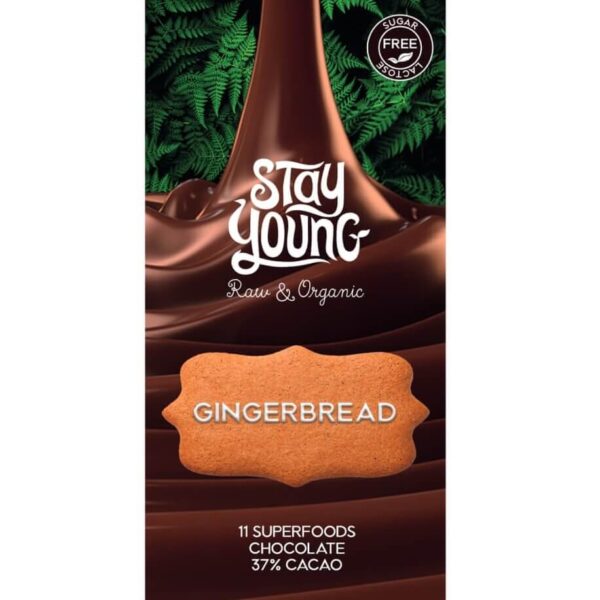 Gingerbread flavoured raw chocolate - sugar free chocolate 44g