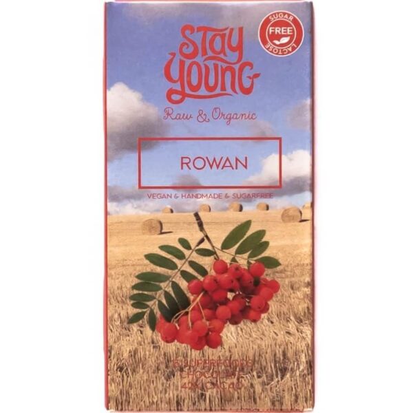 Sugar free raw chocolate with rowan 44g