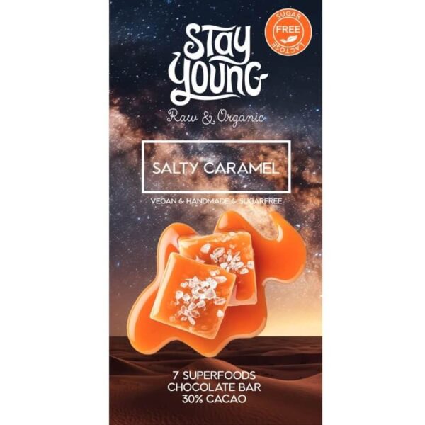 Sugar free raw chocolate with salted caramel 44g
