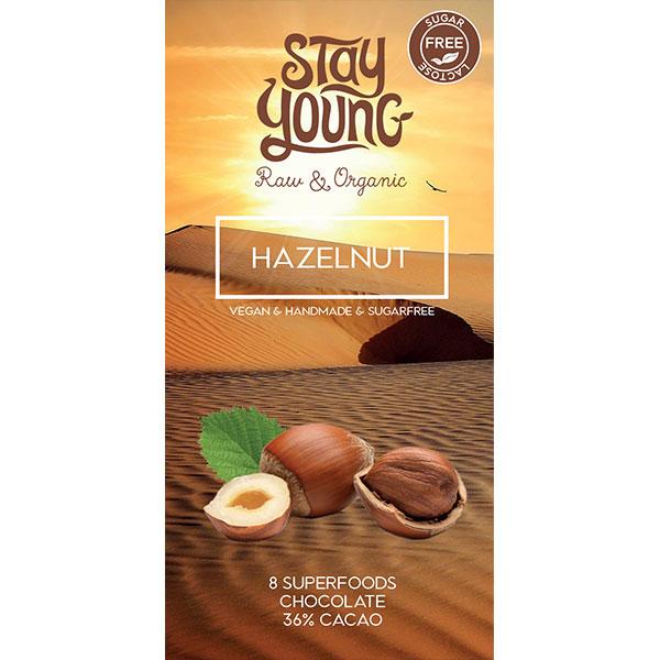 Sugar free raw chocolate with hazelnuts 44g