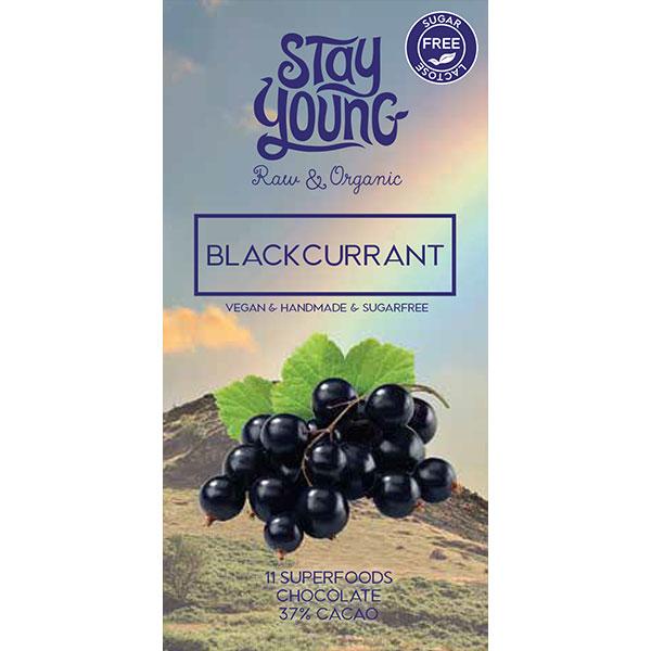 Sugar free raw chocolate with blackcurrant 44g