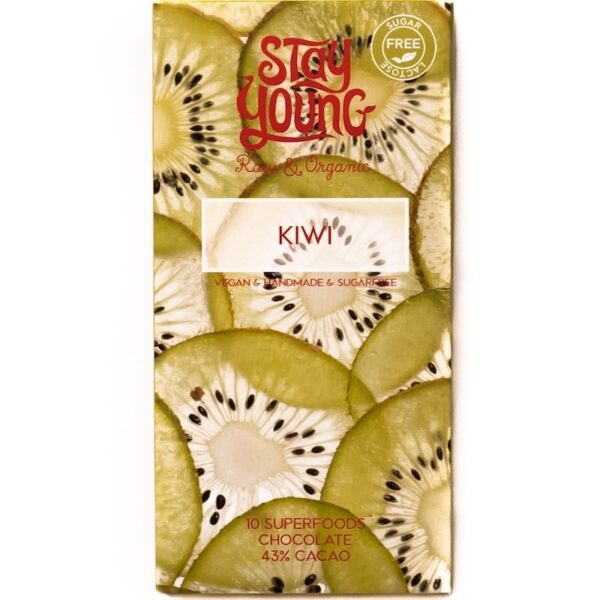 Sugar free raw chocolate with kiwi 44g